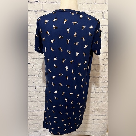 Ellen Degeneres nightgown ED gown With Dogs poly blend knit soft Size Small - Picture 4 of 5